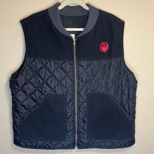 Ruger Vest Black Concealed Gun Carry Quilted Canvas USA Made Mens XXL Vintage